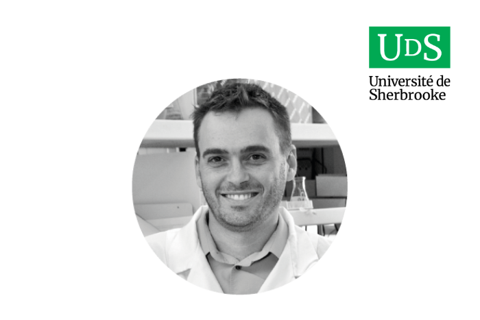 Photo de Louis Gendron et logo de l'Université de Shebrookr